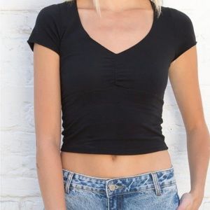 BRANDY MELVILLE BLACK GINA TOP